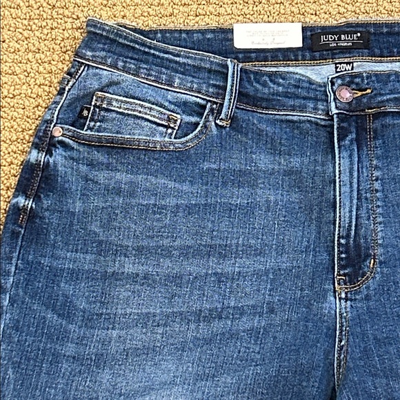 NEW Judy Blue Huntington High Rise Slim Fit Jeans size 20W Dark Blue - Picture 3 of 16